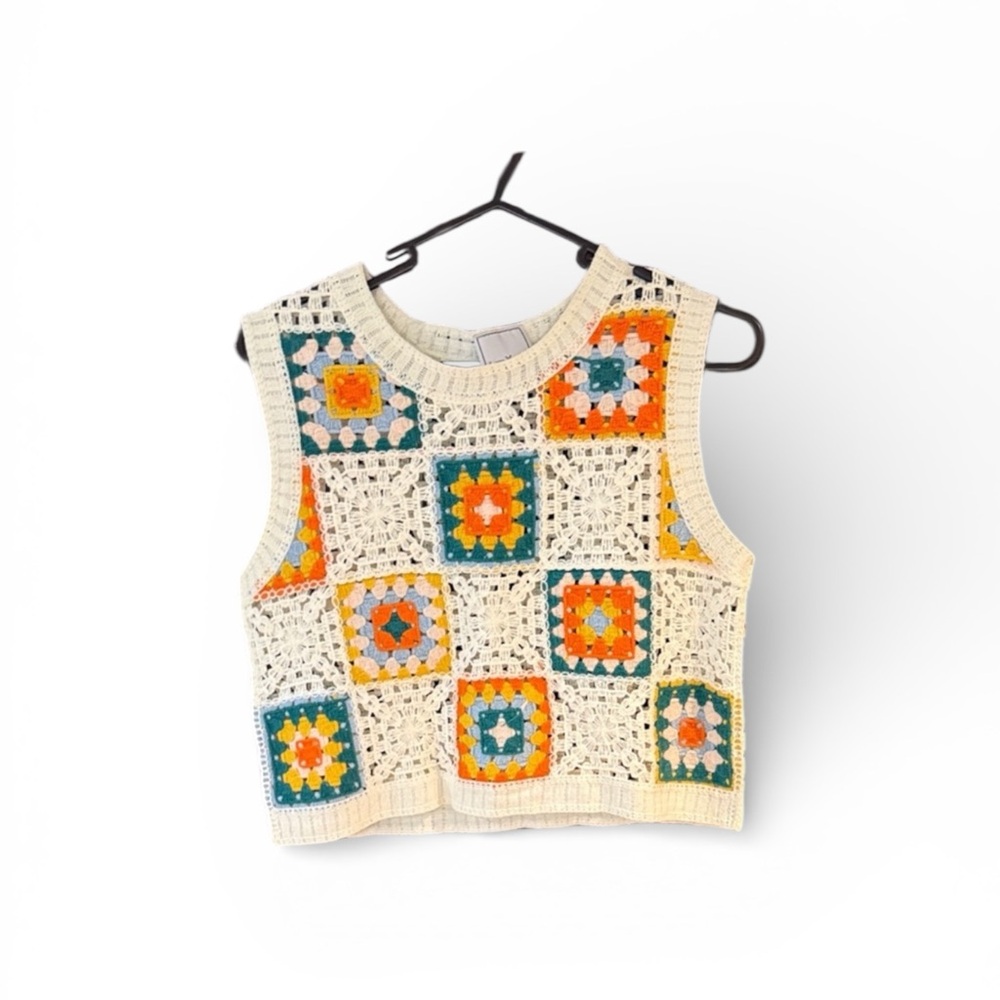 💋Love M TU crochet cropped top